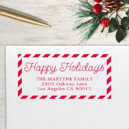 Sello Automático Happy Holidays Navidades dirección personalizada