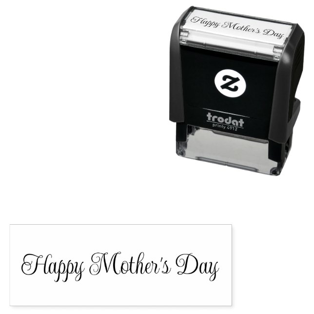 Sello Automático Happy Mother's Day Cursive Script Text Template (In Situ)