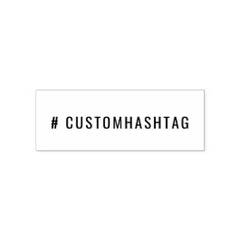 Sello Automático Hashtag Moderno | Etiqueta Social Personalizada de
