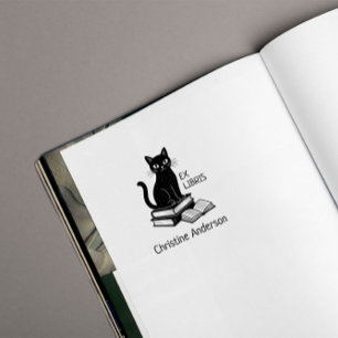 Sello Automático Haz el tuyo Gato adorable De la biblioteca de