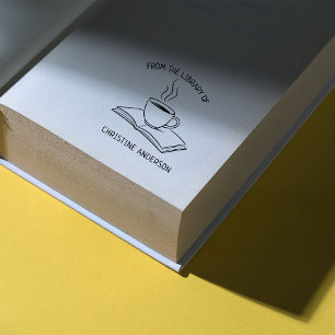 Sello Automático Haz lo propio Copa de café De La Biblioteca De