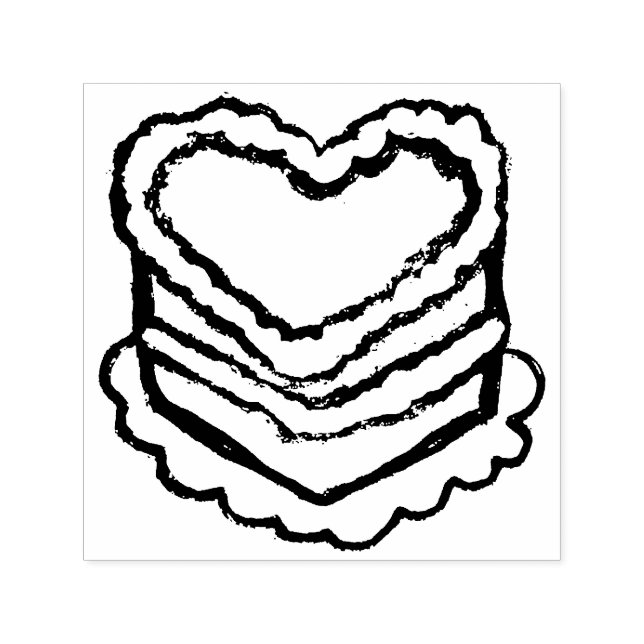 Sello Automático Heart Shaped Birthday Cake                         (Diseño)