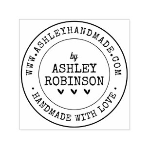 Sello Automático Hecho a mano con amor