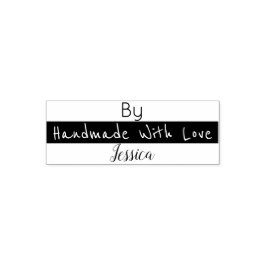 Sello Automático Hecho a mano con amor por [Tu Nombre]