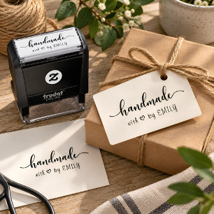 Sello Automático Hecho a Mano Personalizado con Amor Nombre Persona