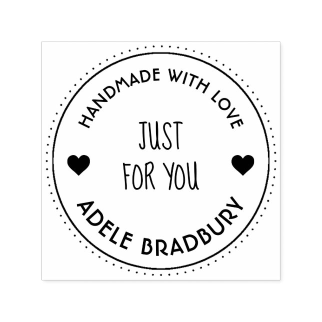 Sello Automático Hecho a Mano Personalizado Elegante Por (Diseño)