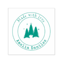 Sello Automático Hecho con amor Árboles de Navidad timbre de auto-t