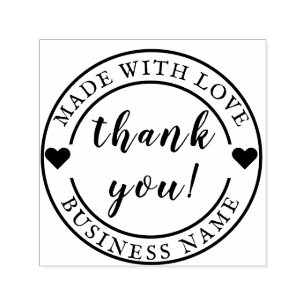 Sello Automático Hecho con amor y con un nombre personalizado