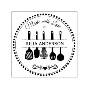 Sello Automático Hechos con amor Utensilios de cocina