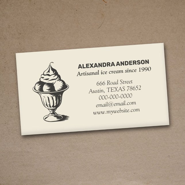 Sello Automático Helados vintage (Vintage Ice Cream Sundae Self-inking Stamp)