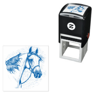 SELLO AUTOMÁTICO HERMOSO CABALLO ÁRABE, RETRATO DE CABEZA EQUINA
