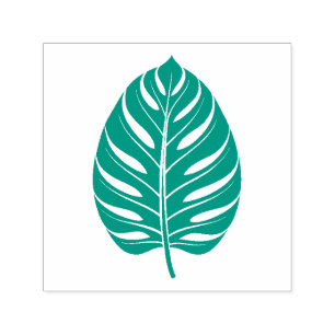 Sello Automático Hoja tropical, Arte de jardín de plantas de la nat