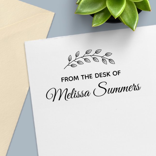 Sello Automático Hojas de guirnalda botánica de la mesa de (Subido por el creador)