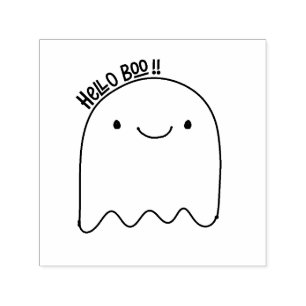 Sello Automático Hola Boo - Fantasma de Halloween
