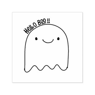 Sello Automático Hola Boo - Fantasma de Halloween
