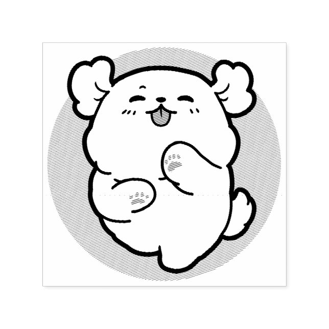 Sello Automático ¡Hola! - Diseño feliz de Personalizados de perros  (Diseño)