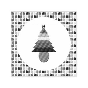 Sello Automático Hombres gay arcoiris Árbol de Navidad y regalo