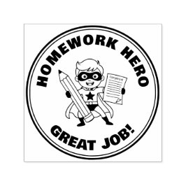 Sello Automático Homework Hero Teacher Reward Motivational