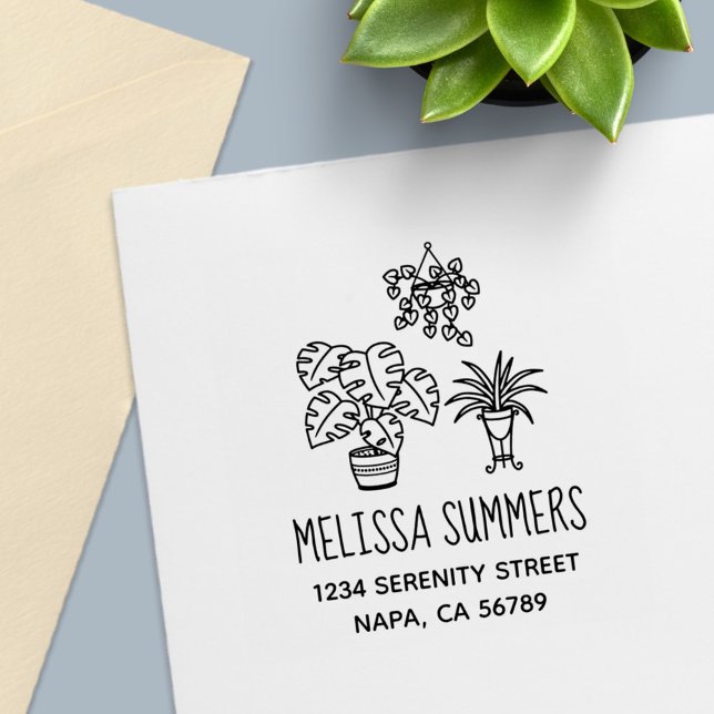 Sello Automático Houseplants Hobby Address (Subido por el creador)