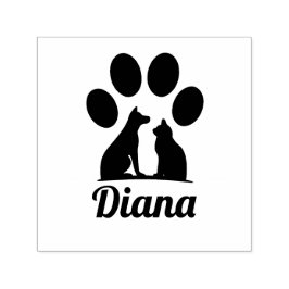 Sello Automático Huella Personalizada de Gato y Perro
