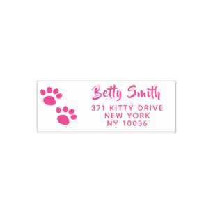 Sello Automático Huellas de patas personalizadas de dirección de de