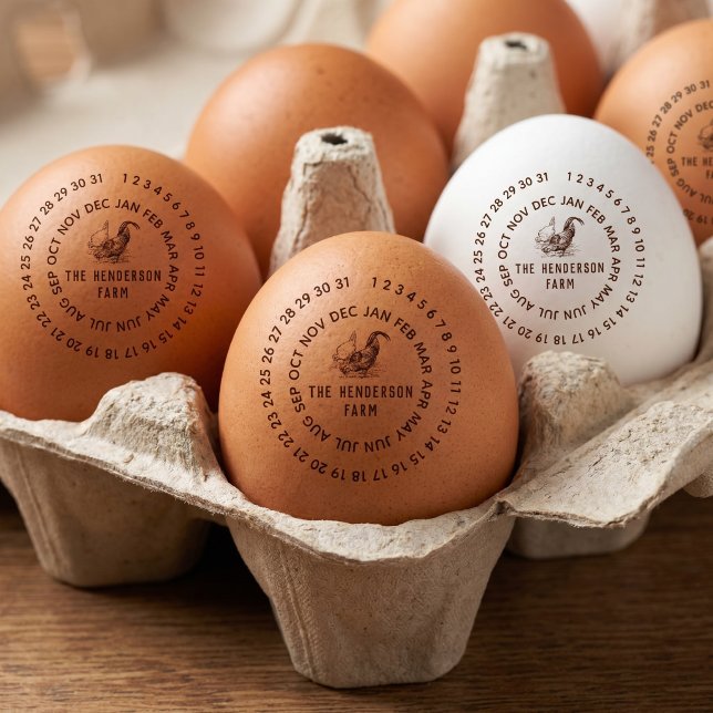 Sello Automático Huevo de gallina personalizado con fecha y nombre  (Subido por el creador)