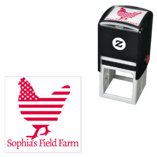Sello Automático Huevo de gallina personalizado rústico de granja f