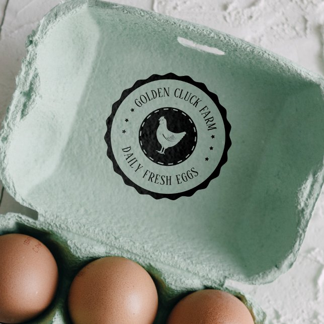 Sello Automático Huevos de granja rústica negocio de pollo (Subido por el creador)