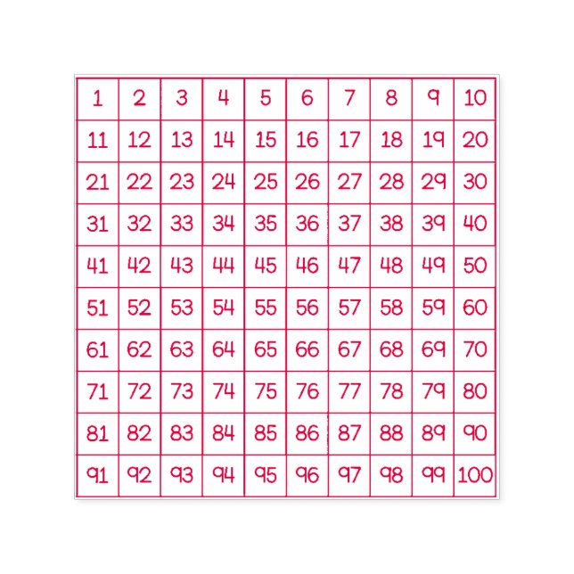 Sello Automático Hundreds Chart Self-Inking Stamp (Diseño)