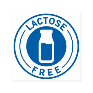 Sello Automático Icono de Alergia Alimentaria Libre de Lactosa