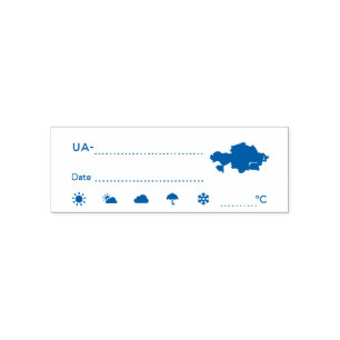 Sello Automático Id. de posttravesía UA Ucrania У к р а fecha meteo