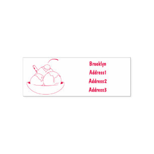 Sello Automático Ilustracion de helado personalizado