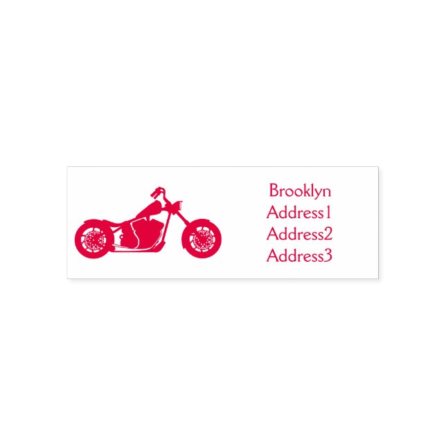 Sello Automático Ilustracion de motocicleta estilo helicóptero (Diseño)
