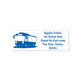 Sello Automático Ilustracion de personalizado de autobús moderno az