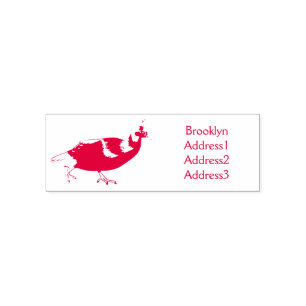 Sello Automático Ilustracion de personalizado de aves monales del H