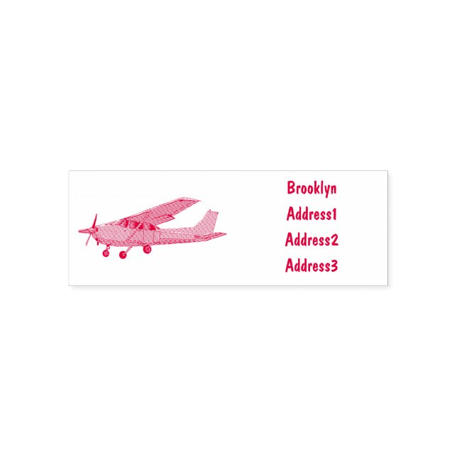 Sello Automático Ilustracion de personalizado de aviones (Diseño)