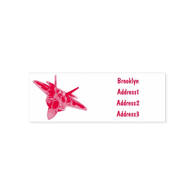 Sello Automático Ilustracion de personalizado de aviones de combate (Diseño)