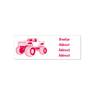 Sello Automático Ilustracion de personalizado de camión de monstruo