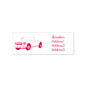 Sello Automático Ilustracion de personalizado de camioneta roja