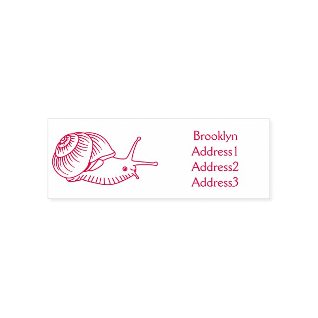 Sello Automático Ilustracion de personalizado de caracol amarillo (Diseño)