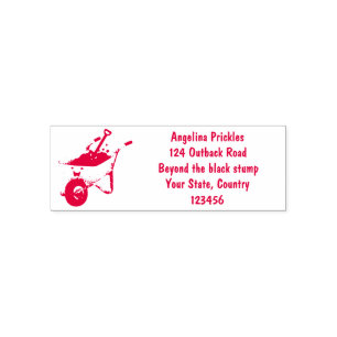 Sello Automático Ilustracion de personalizado de carretilla naranja