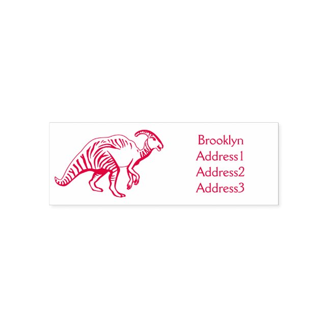 Sello Automático Ilustracion de personalizado de dinosaurios de par (Diseño)