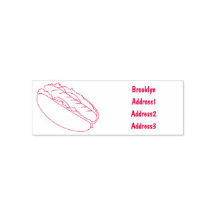 Sello Automático Ilustracion de personalizado de hot dog