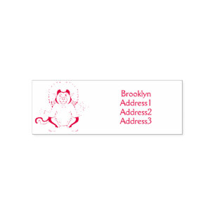 Sello Automático Ilustracion de personalizado de mono Tamarin Top d