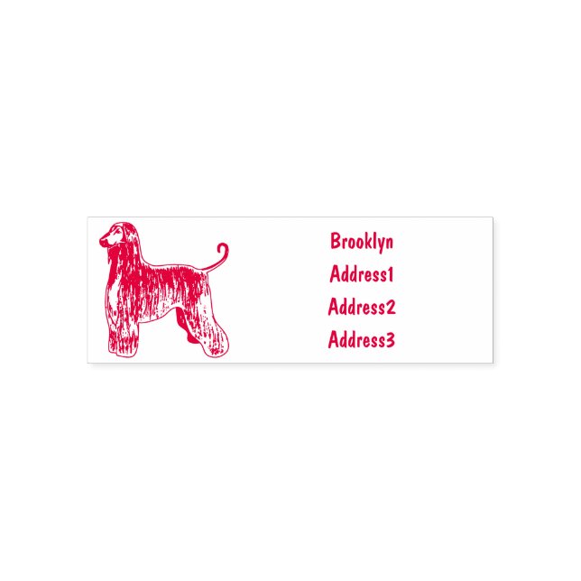 Sello Automático Ilustracion de personalizado de perro de perro per (Diseño)
