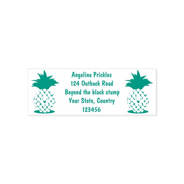 Sello Automático Ilustracion de personalizado de piña cuta (Diseño)