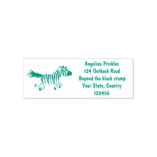 Sello Automático Ilustracion de personalizado de zebra graciosa