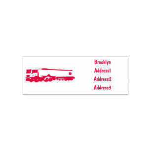 Sello Automático Ilustracion del personalizado de transporte de com
