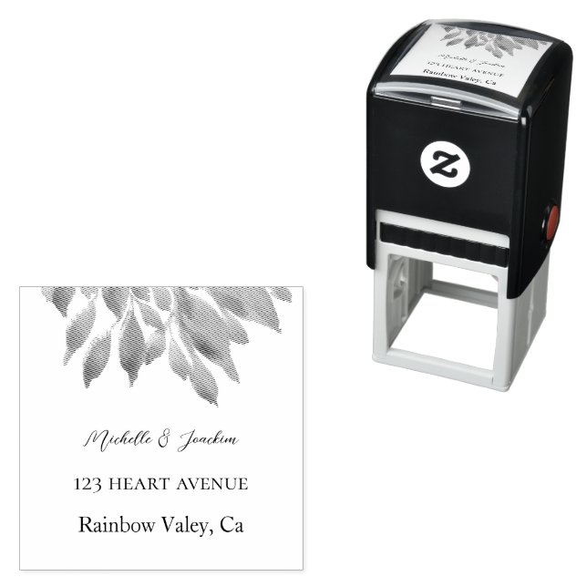 Sello Automático Ilustracion floral de acuarela artística (In Situ)