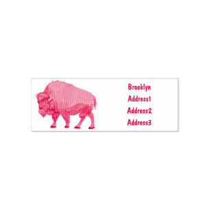 Sello Automático Ilustracion personalizado Bison